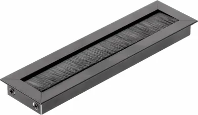 Obrázek produktu pro GTV Merida průchodka kabelů 51 × 180 mm – obdélníková kabelová průchodka z hliníku, černá