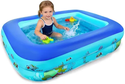 Obrázok produktu pre Nafukovací detský bazén 120 cm, obdĺžnikový, PVC, pre záhradu