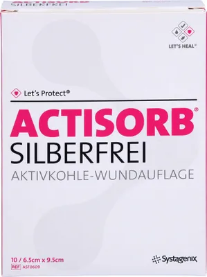 Immagine prodotto di ACTISORB SILBERFREI 6,5x9,5 cm, 10 St COM