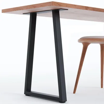 Image de Ensemble de 2 pieds de table en acier robuste pour meubles DIY