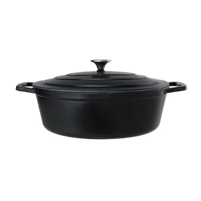 Obrázek produktu pro Ovocelová smaltovaná oválná hrnce 5,1 L matně černá Castard Cosy & Trendy 2601659