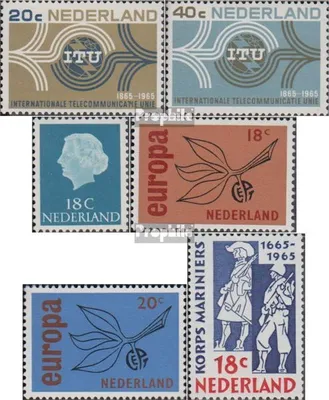 Produktbild von Briefmarken Niederlande 1965 Mi 840-841,842,848-849,855 (kompl.Ausg.) postfrisch ITU