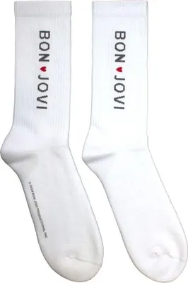Obrázok produktu pre Bon Jovi Heart White 40-45 Ponožky