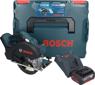 Produktbild von Bosch GKM 18V-50 Professional Akku Metall Handkreissäge 18 V 136 mm Brushless + 1x Akku 4,0 Ah + Ladegerät + L-Boxx