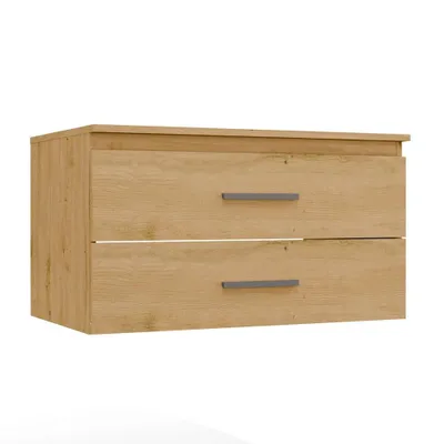 Produktbild von NEL 80 Waschtischunterschrank, hängend, 2 Schubladen, Eiche Artisan