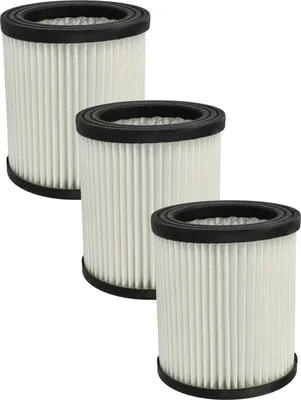 Produktbild von vhbw 3 Staubsaugerfilter kompatibel mit Scheppach ASP12-ES Staubsauger - HEPA-Filter Schwarz Weiß