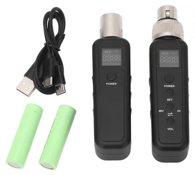 Produktbild von Drahtloser Mikrofonsender, Empfänger, Aluminiumlegierung und ABS-Mikrofon-XLR