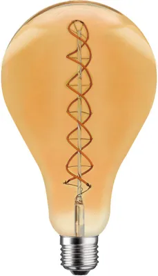 Imagen del producto de Bombilla LED en espiral, tipo filamento, modelo A165, 5W, casquillo E27, color dorado, luz cálida extra (2200K), estilo retro y nostálgico, regulable