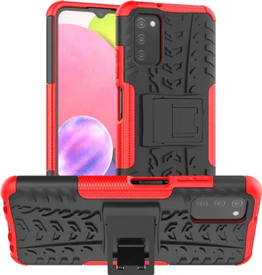 Produktbild von Samsung Galaxy A03S Hülle - Coverup Panzer Back Cover mit Ständer - Rot
