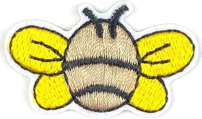 Produktbild von Bienen-Emblem-Aufnäher zum Aufbügeln, Gelb
