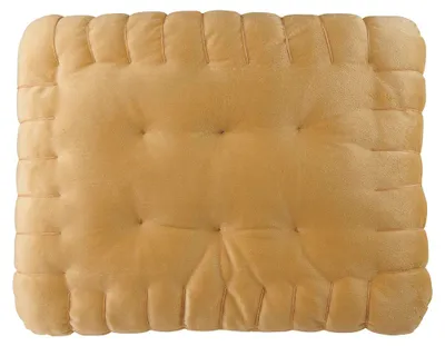 Produktbild von Butterkeks Kissen Keks Plüsch Dekokissen Sofakissen Zierkissen 40 x 30 cm