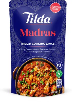 Produktbild von Tilda Madras Reis 375g – Aromatischer langkörniger Basmati für indische Gerichte