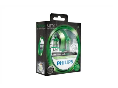Produktbild von Philips ColorVision Lampentyp: H4 Fahrzeuglampe für grünen Glanz im Scheinwerfer, 60 W, H4/H7, 3350 K