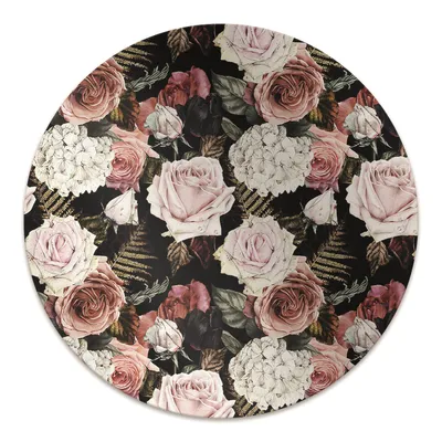 Produktbild von Rundmatte - Stuhlunterlage Bürostuhlunterlage - Rund Ø 100 cm - Bodenmatte - Fußmatte - Blumenbarocken