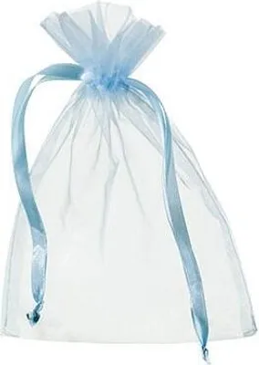 Produktbild von Beutel Organza 12,5 x 17 cm hellblau 12 St