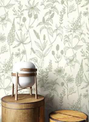 Produktbild von NEWROOM Tapete Weiß Vliestapete Blumen - Mustertapete Modern Grün Glitzer Blätter Leicht glänzend Blumentapete Floral Minimalistisch