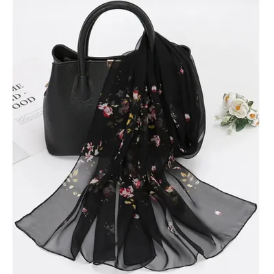 Zdjęcie produktu dla Stylowy szalik BE-33781 w kolorze czarnym KP33781