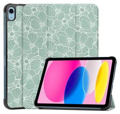 Immagine prodotto di imoshion Design Trifold Bookcase per Apple iPad 11 (2025) 11 pollici A16 / iPad 10 (2022) 10,9 pollici - Botanica