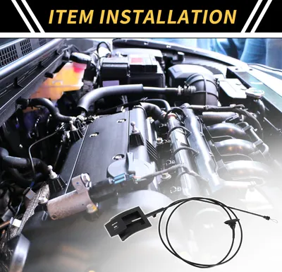 Image de 1 Pièce Câble De Libération Du Capot Pour Ford F-150 F250 F350 Bronco 1987-1991 Câble DeDe Verrouillage De Capot No.E7Tz16916A Noir