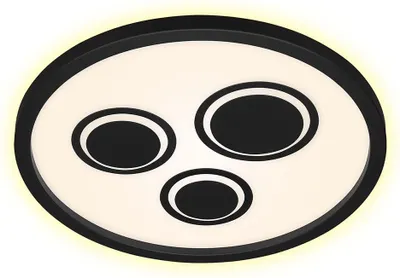 Image de Panneau LED BRILONER LEUCHTEN PAC, 22 W, 3000 lm, IP20, noir, plastique, Ø 42,3 cm