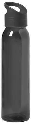 Produktbild von Glaswasserflasche/Trinkflasche mit Schraubverschluss - schwarz - 470 ml
