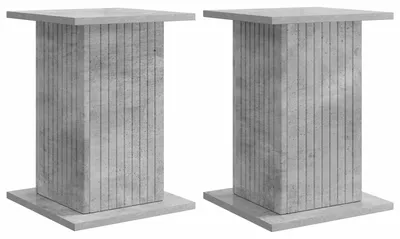 Immagine prodotto di vidaXL Supporto per piante, 2 pezzi, grigio cemento, 30,5 x 30 x 43 cm, materiale a base di legno