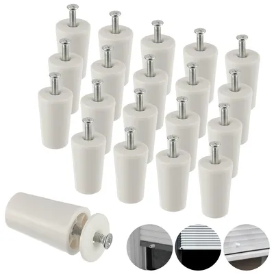 Produktbild von 20er Pack Anschlagpuffer Stopper, 40 mm,PVC Konusdesign,Montageset mit Dübeln und Schrauben