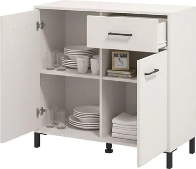 Immagine prodotto di Laerruu - Credenza, 93x40x90h cm Bianco Crema, un Cassetto