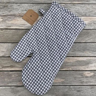 Produktbild von Backofenhandschuh RENATA Ofenhandschuh Karomuster grau