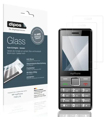 Produktbild von 2x Schutzfolie für MP myPhone 7340 LTE - Anti-Shock 9H Folie dipos Glass Kunststoffglas