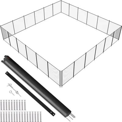 Immagine prodotto di Recinzione per piscina VEVOR, 1,21 x 21,95 m recinzione rimovibile di sicurezza per bambini, facile installazione fai da te, recinzione per piscina, rete di recinzione per piscina in PVC Teslin da 340 g, protegge bambini e animali domestici