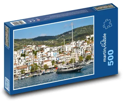 Zdjęcie produktu dla Puzzle 500 Skiathos - Grecja, miasto - martinpuzzle