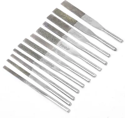 Produktbild von 12pcs 3mm Schaft Kegel Maschine Diamantfeilen für Hubkolben Schleifen