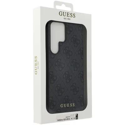 Zdjęcie produktu dla Etui Guess 4G Metal Gold Logo do Samsung Galaxy S23 Ultra szary
