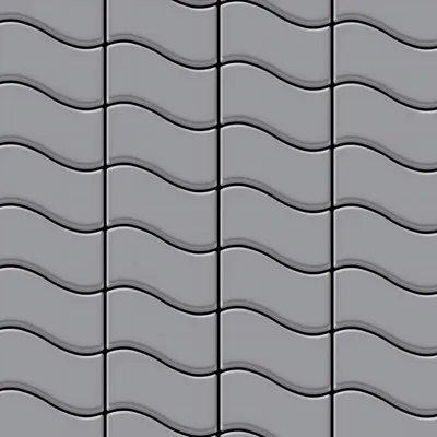 Imagen del producto de Azulejo mosaico de Acero inoxidable mate gris 1,6mm Flux-S-S-MA Karim Rashid