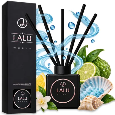 Immagine prodotto di LALU World Diffusore di profumo Marine Fresh 110 ml Bastoncini profumati Profumo per ambienti