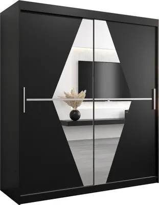 Produktbild von Kleiderschrank, Schiebetürenschrank Schlafzimmer, Schrank mit Spiegel BOLIWIA 180 cm