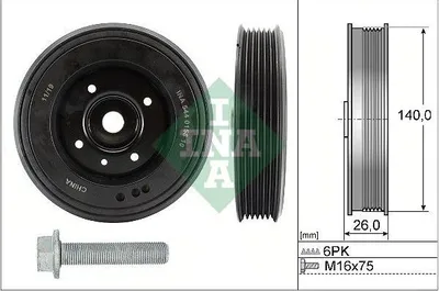 Produktbild von Schaeffler INA 544 0158 20 Riemenscheibensatz, Kurbelwelle  544 0158 20