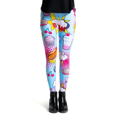 Produktbild von cosey - bedruckte bunte Leggins (Einheitsgröße) - Design PopArt