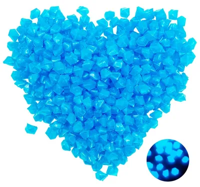Imagen del producto de Pequeñas piedras brillantes, de color azul, 450 unidades, de 9 a 13 mm, para jardín y acuario