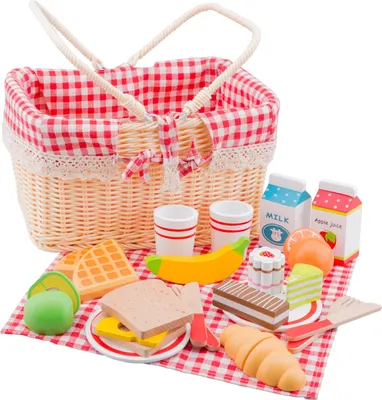 Produktbild von New Classic Toys, Picknickkorb/Schneide-Set