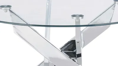 Produktbild von Kopenhagen Couchtisch Klarglas & Chrom - Durchmesser ca. 80 cm