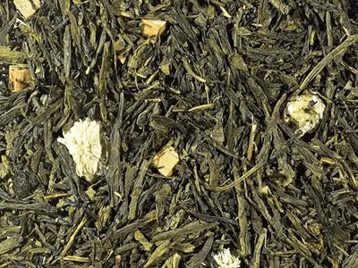 Produktbild von 1 kg  Grünteemischung Sencha Karamell Superior aromatisiert