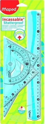 Produktbild von Maped Geometrie Set Maxi Flex bruchfest 4-teilig blau oder grün (1 Set)