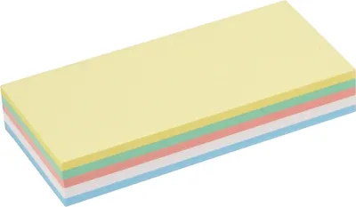 Image de Cartes de modération MAUL rectangulaires en papier, 250 pièces, 20,5 x 9,5 x 0,02 cm, jaune, bleu, vert, rouge, orange, blanc