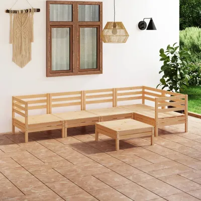 Zdjęcie produktu dla Maison Exclusive - 6-cz. zestaw wypoczynkowy do ogrodu, lite drewno sosnowe