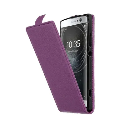 Zdjęcie produktu dla Etui ochronne Cadorabo do Sony Xperia XA2 w kolorze fioletowym z klapką, pokrowiec na telefon komórkowy z imitacji skóry