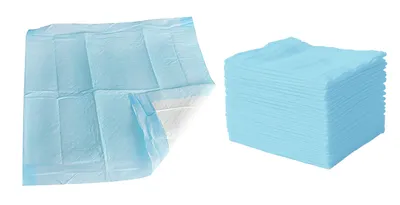 Produktbild von 25 KRANKENUNTERLAGEN 6-lagig 60x60cm Blau Wickelunterlage Einwegunterlage 60