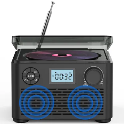 Produktbild von AIORBER Tragbarer CD-Player Boombox mit Bluetooth, FM-Radio, USB, TF, HiFi Stereo, 30 Senderspeicher, Vielseitige Musikwiedergabe für jeden Moment