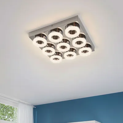 Produktbild von Eglo 95665 Fradelo LED Deckenleuchte rund 9x4W Stahl Chrom